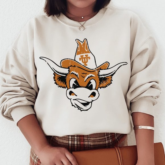 Desert Bloom Darlin Sweaters - Bevo Blast from the Past Vintage UT Austin Sand Sweatshirt